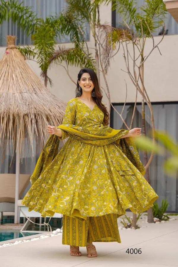 Mustard_Yellow_Anarkali_Suit_Set_For_Women