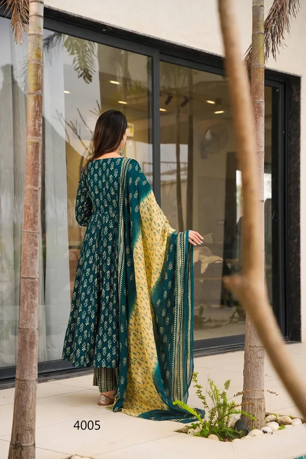Teal_Green_Printed_Anarkali_Kurta_Set_With_Dupatta_For_Women