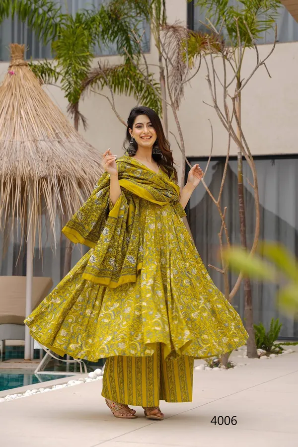 Mustard_Yellow_Anarkali_Suit_Set_For_Women