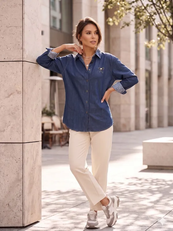 Plain_Blue_Full_Sleeve_Denim_Casual_Shirt