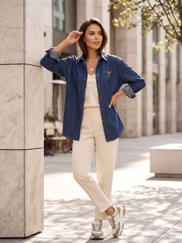 Plain_Blue_Full_Sleeve_Denim_Casual_Shirt