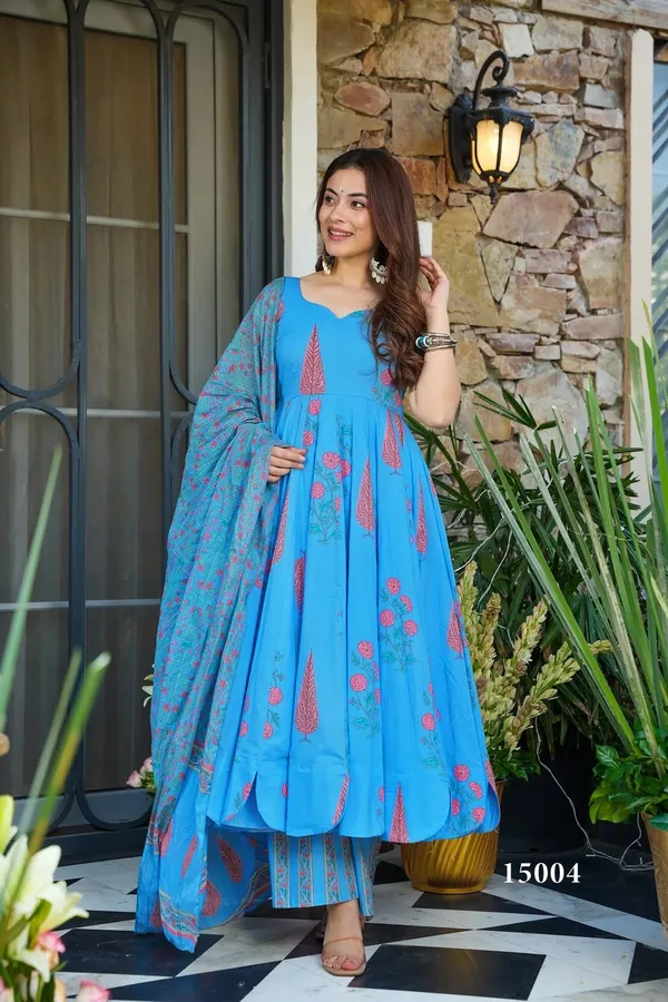 Blue_Anarkali_Kurta_Set_With_Dupatta_For_Women