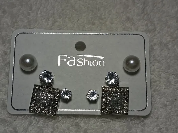Silver_Alloy_Pearl_Crystal_Geometric_R_Stud_&_Hnaging_Earring_For_Women_(Pack_Of_3)