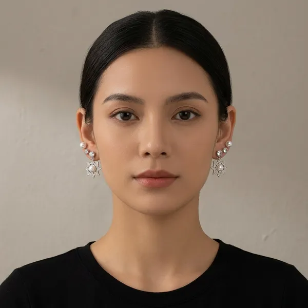 Silver_Pearl_Crystal_Star_Stud_&_Hnaging_Earring_For_Women_(Pack_Of_3)