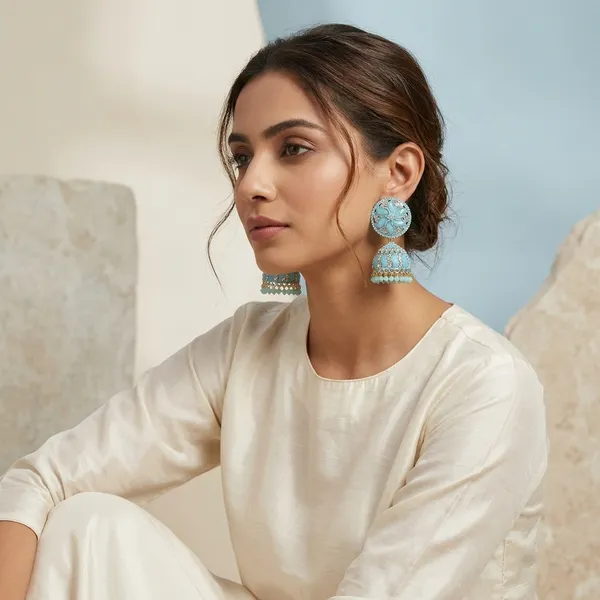 Blue_Crystal_Bead_Turquoise_Jhumkas_For_Women