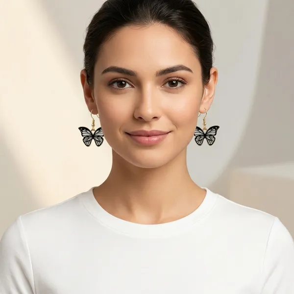 Black_White_Enamel_Butterfly_Hook_Earrings_For_Women
