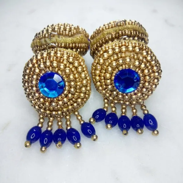 Blue_And_Gold_Embroided_Ari_Work_Latkans_For_Women_(Pack_Of_2)