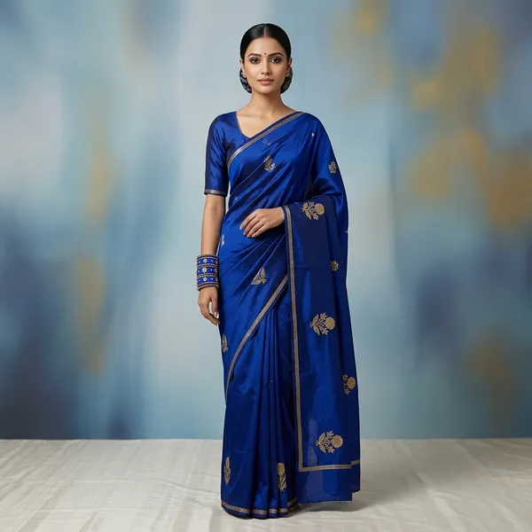 Royal_Blue_Silk_Thread_With_Kundan_Bangles_For_Women