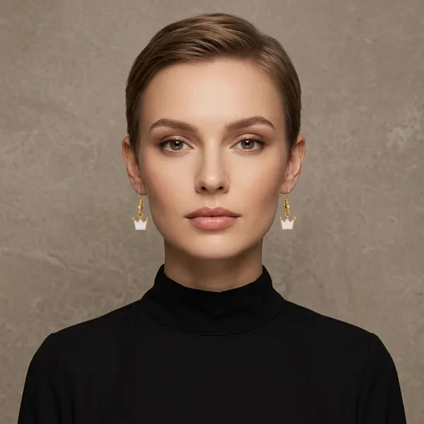 Gold_Tone_Metal_Alloy_Crown_Charm_Hook_Earrings_For_Women