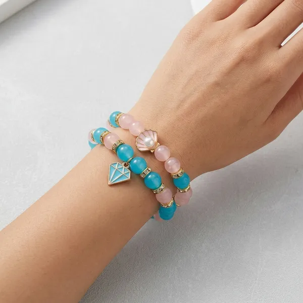 Blue_Pink_Crystal_Beaded_Stretch_Charm_Bracelets_For_Women