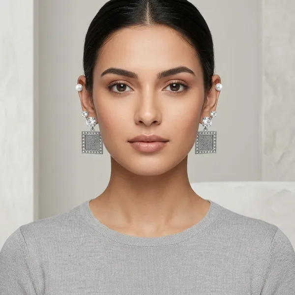 Silver_Alloy_Pearl_Crystal_Geometric_R_Stud_&_Hnaging_Earring_For_Women_(Pack_Of_3)