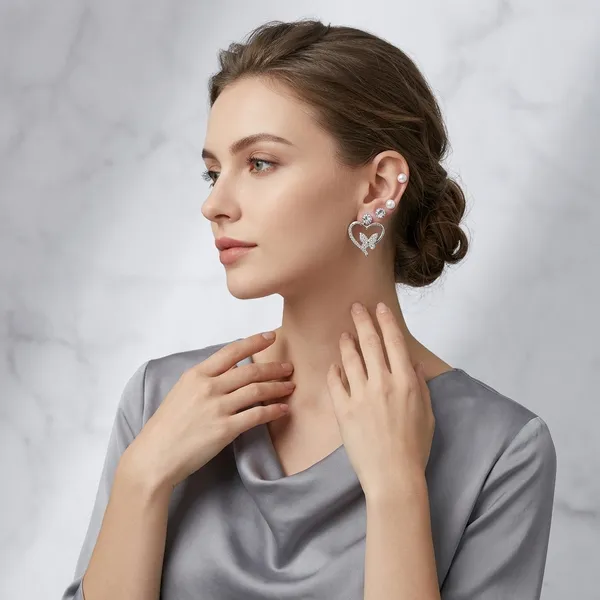 Silver_Crystal_Pearl_Heart_Butterfly_Stud_&_Hnaging_Earring_For_Women_(Pack_Of_3)