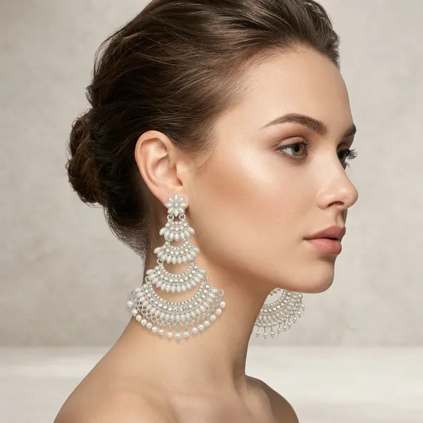 White_Gold_Tone_Crystal_Layered_Chandelier_Jhumkas_For_Women