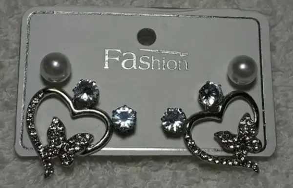 Silver_Alloy_Pearl_Crystal_Heart_Butterfly_Stud_&_Hnaging_Earring_For_Women_(Pack_Of_3)