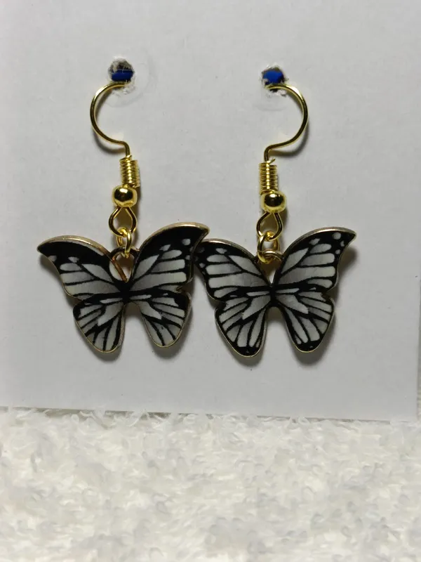 Black_White_Enamel_Butterfly_Hook_Earrings_For_Women