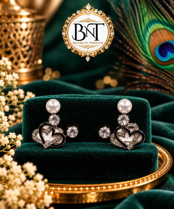 Silver_Alloy_Crystal_Pearl_Heart_Stud_&_Hnaging_Earring_For_Women_(Pack_Of_3)
