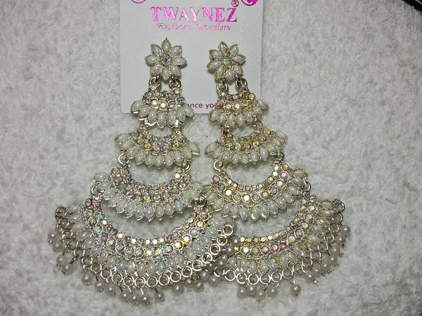 White_Gold_Tone_Crystal_Layered_Chandelier_Jhumkas_For_Women