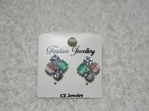 Multicolour_Cz_Crystal_Cluster_Stud_Earrings_For_Women