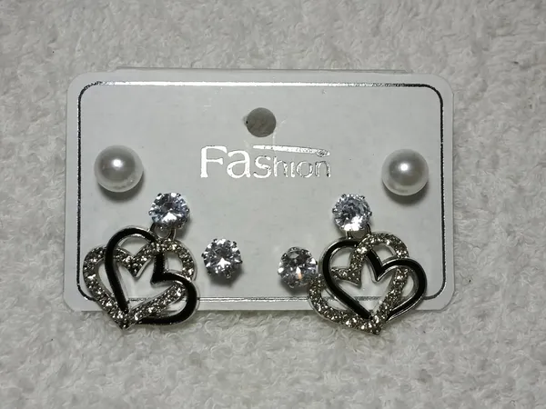 Silver_Alloy_Crystal_Pearl_Heart_Stud_&_Hnaging_Earring_For_Women_(Pack_Of_3)