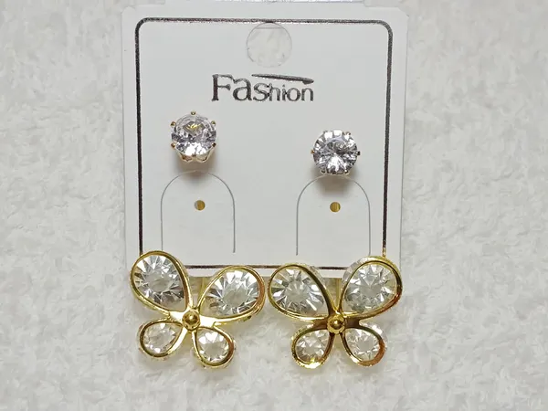 Yellow_Gold_Tone_Crystal_Butterfly_Stud_Earring_For_Women_(Pack_Of_2)