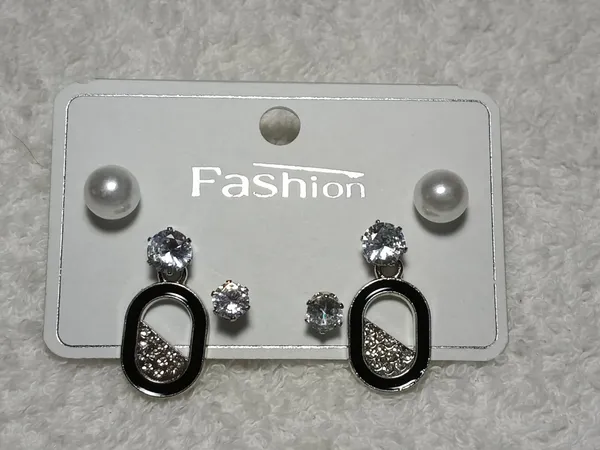 Black_Alloy_Crystal_Pearl_Stud_&_Hnaging_Earring_For_Women_(Pack_Of_3)