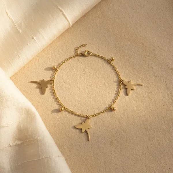 Golden_Dragonfly_Charm_Bracelet