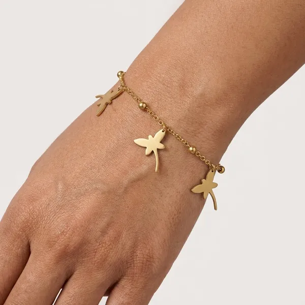 Golden_Dragonfly_Charm_Bracelet