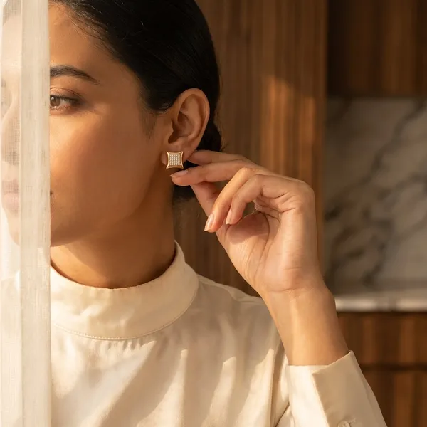 Satin_Gold_Cushion_Stud_Earrings