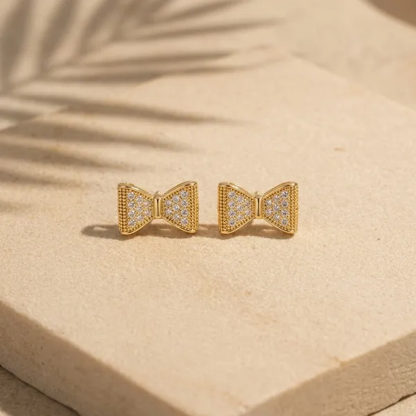 Sparkling_Bow_Tie_Stud_Earrings