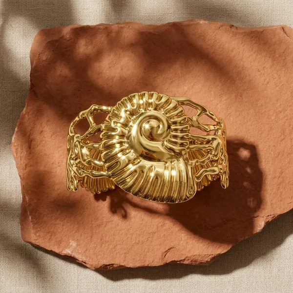Golden_Seashell_Statement_Cuff_Kada