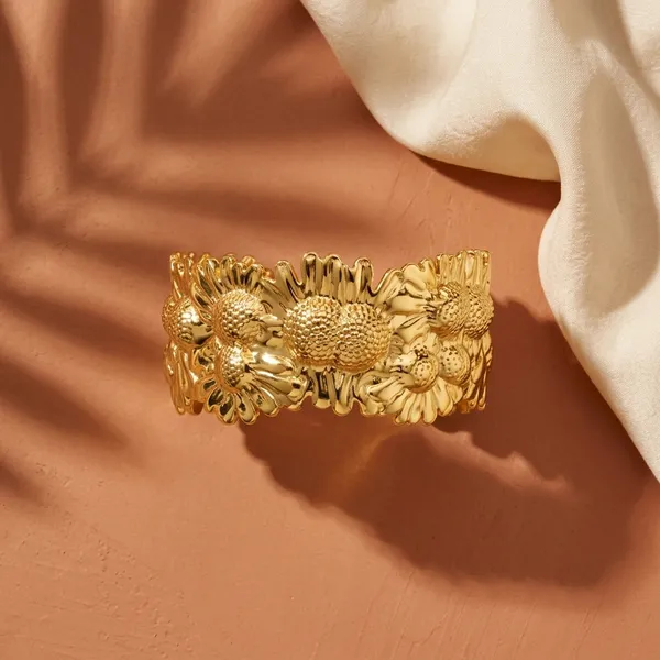 Gold_Tone_Floral_Cuff_Kada