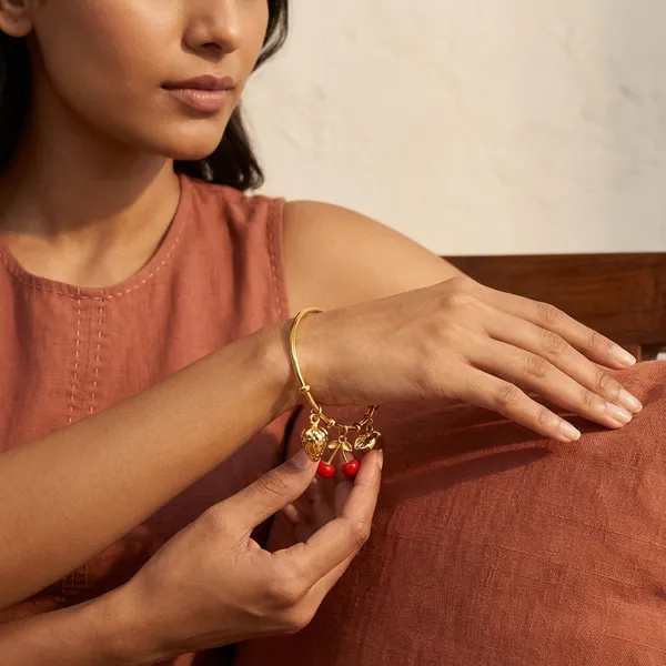 Gold_Plated_Fruit_Charm_Bangle_Bracelet
