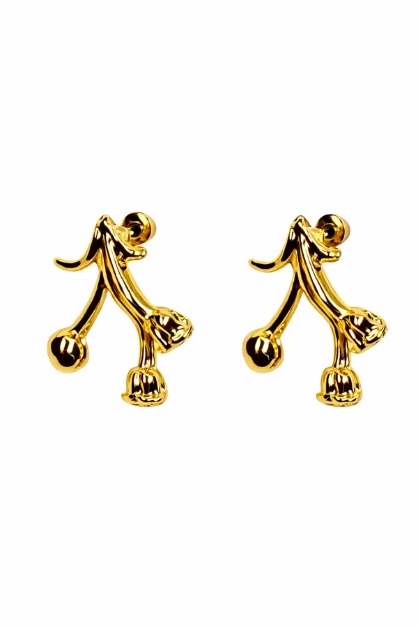 Gold_Tone_Cherry_Drop_Stud_Earrings