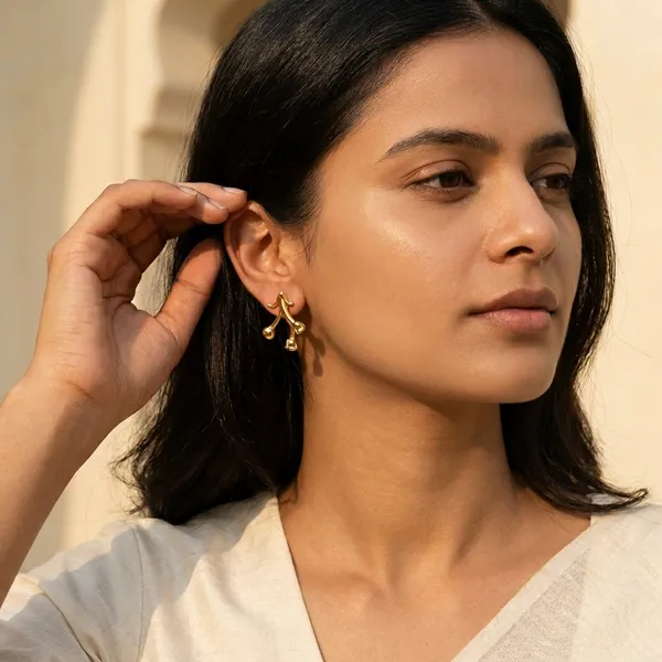 Gold_Tone_Cherry_Drop_Stud_Earrings
