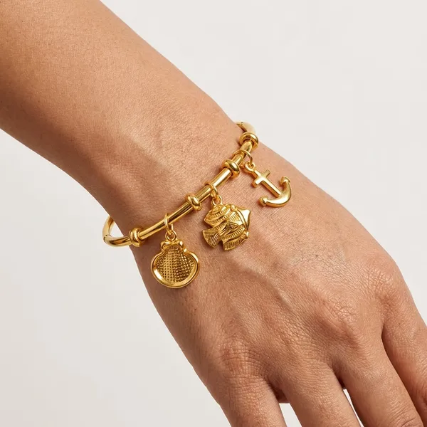 Gold_Plated_Nautical_Charm_Bangle_Bracelet