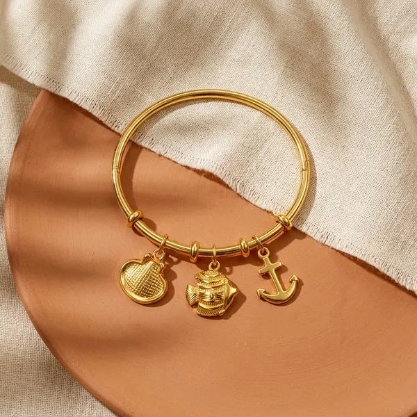 Gold_Plated_Nautical_Charm_Bangle_Bracelet