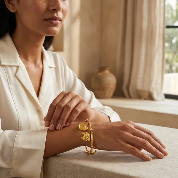 Gold_Plated_Nautical_Charm_Bangle_Bracelet