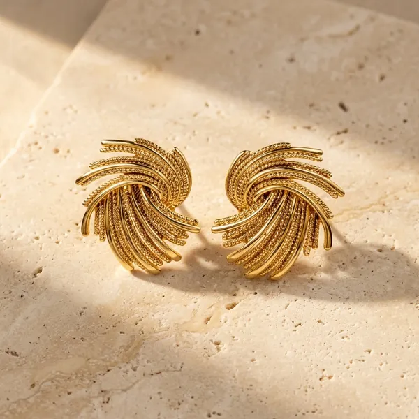 Gold_Tone_Twisted_Fan_Statement_Earrings