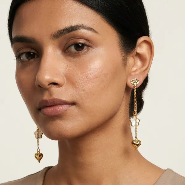 Gold_Tone_Heart_Floral_Charm_Drop_Earrings