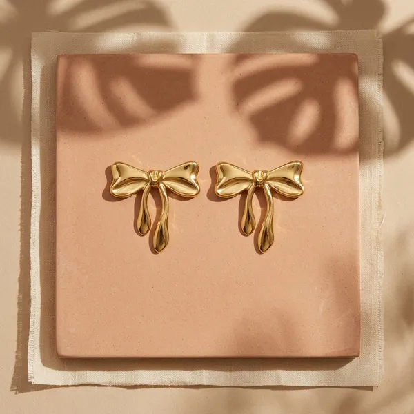 Gold_Plated_Bow_Knot_Stud_Earrings