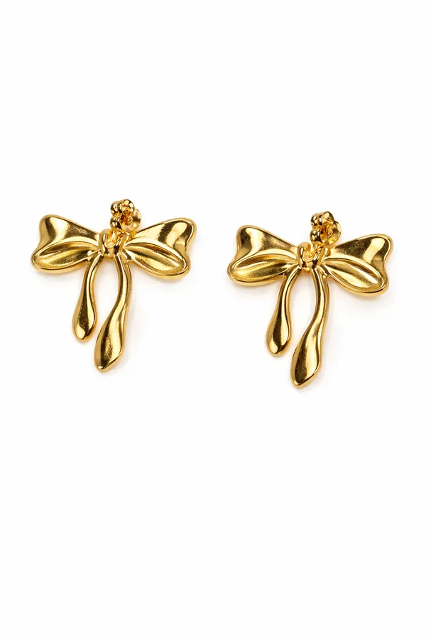 Gold_Plated_Bow_Knot_Stud_Earrings