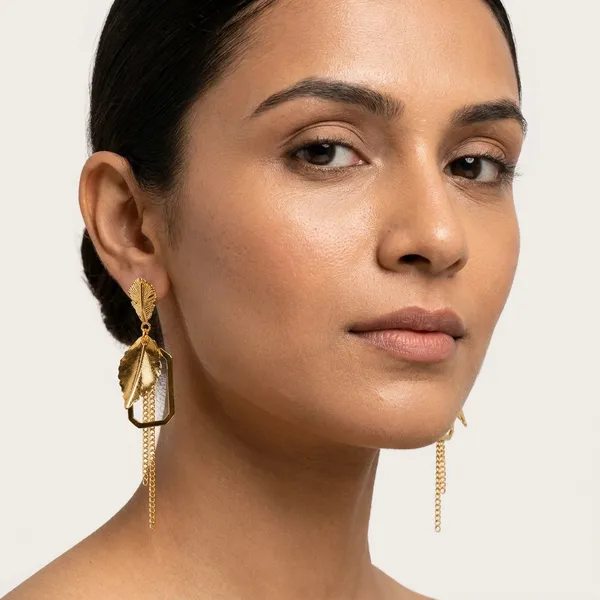 Leaf_Drop_Chain_Earring
