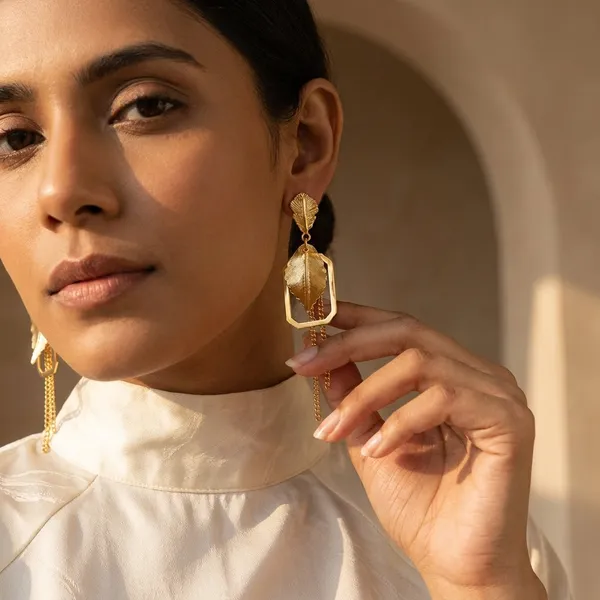 Leaf_Drop_Chain_Earring
