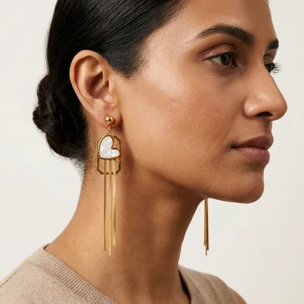 Golden_Heart_Tassel_Drop_Earrings