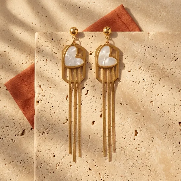 Golden_Heart_Tassel_Drop_Earrings
