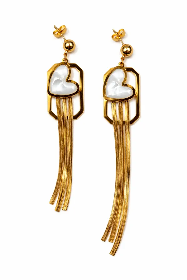 Golden_Heart_Tassel_Drop_Earrings