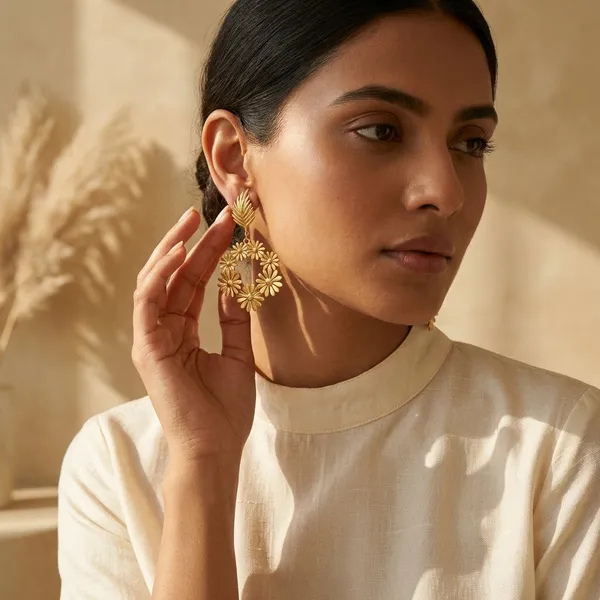 Floral_Leaf_Hoop_Earrings