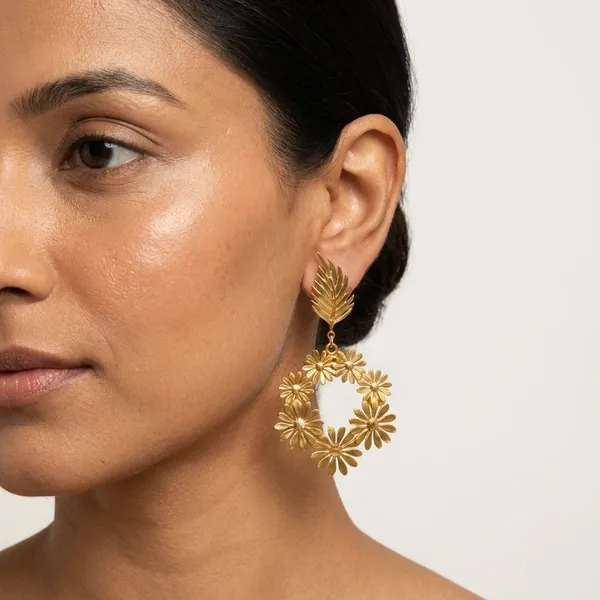 Floral_Leaf_Hoop_Earrings