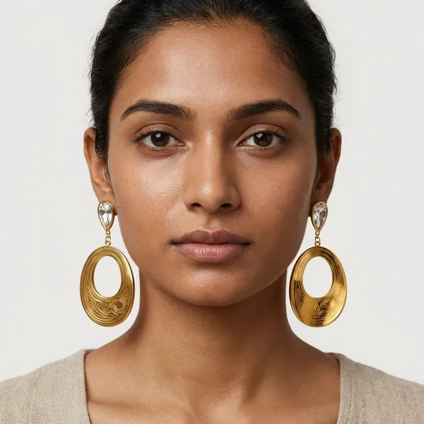 Gold_Tone_Textured_Oval_Drop_Earrings