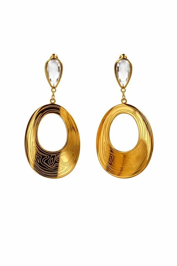 Gold_Tone_Textured_Oval_Drop_Earrings